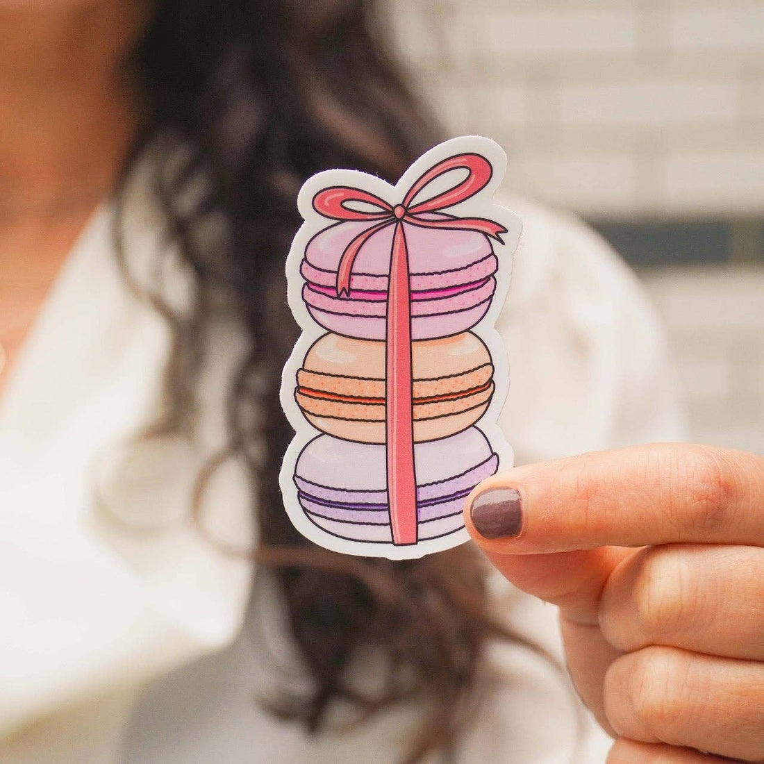 Big Moods - Macarons With A Bow Sticker