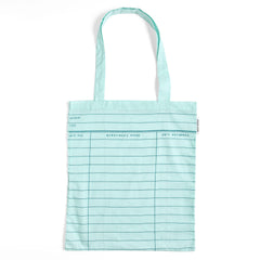 Pippi Post - Sky Blue Library Card Lightweight Foldable Tote Bag