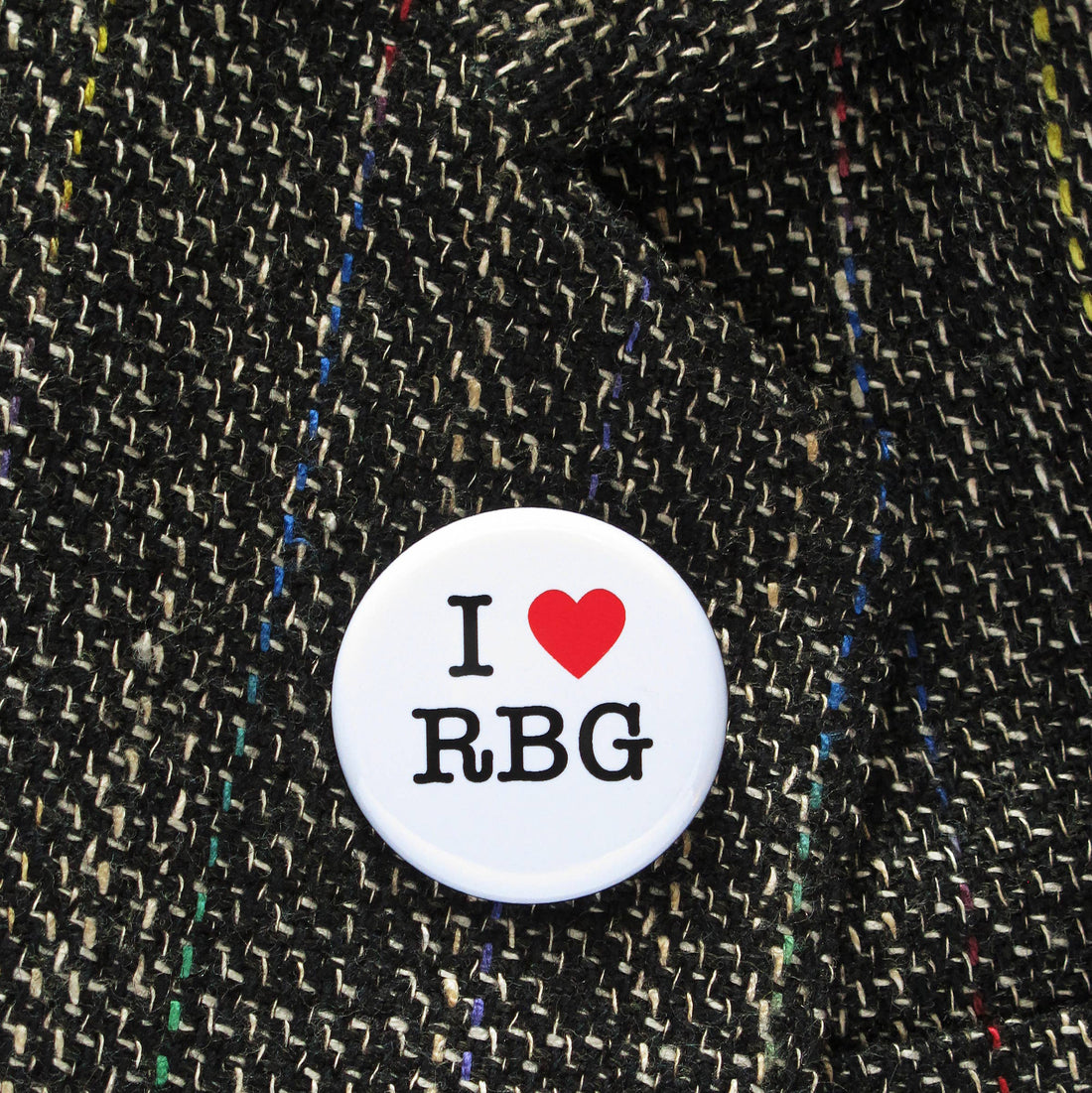 I LOVE RBG pinback button