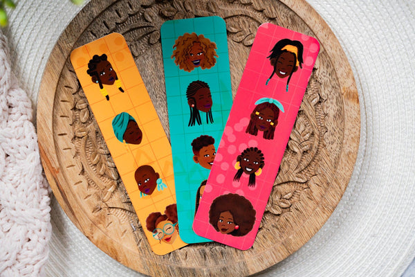 Pounded Yam Productions - Black Hair Black Girl Bookmarks - Yellow