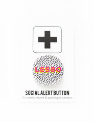 LESBO queer LGBTQ+ pinback button gay gift