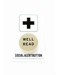 WELL READ book lover gift pinback button stocking stuffer
