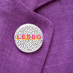 LESBO queer LGBTQ+ pinback button gay gift
