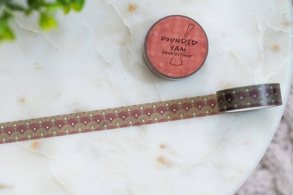 Pounded Yam Productions - African Print Ankara Inspired Washi Tape - Red and Yellow