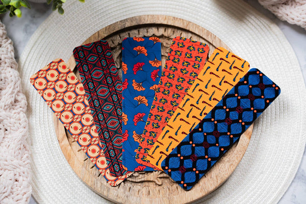 Pounded Yam Productions - Ankara African Print Bookmarks - Wedding Flowers