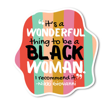 Announce Divinely - Wonderful Black Woman Vinyl Sticker