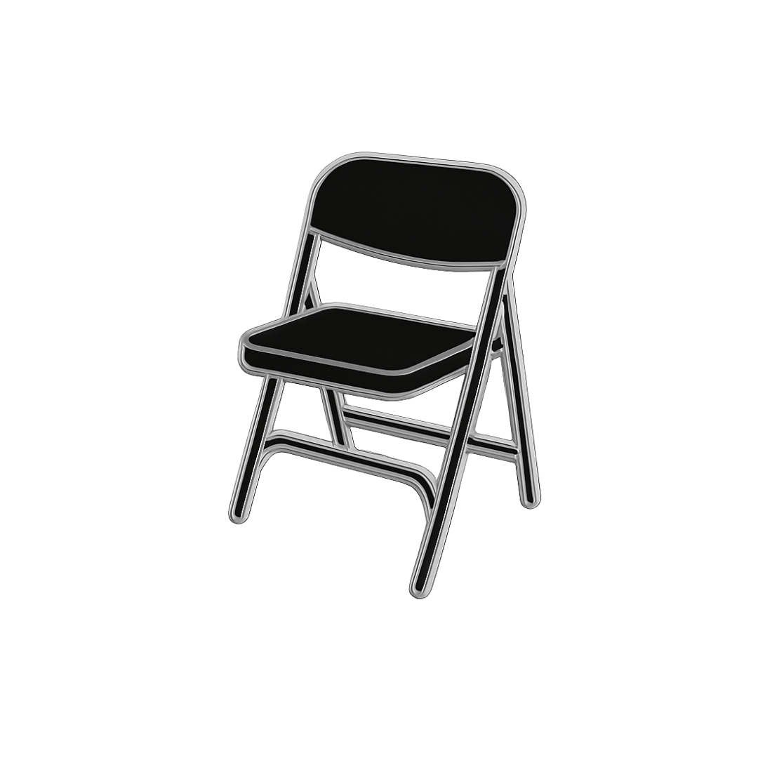 Rebellious Pins - Folding Chair Enamel Pin