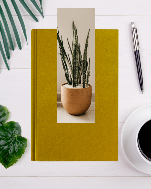 Zella & Co. - Neutral Snake Plant Laminated Bookmark