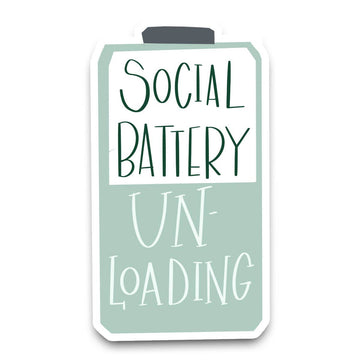 Announce Divinely - Social Battery Sticker