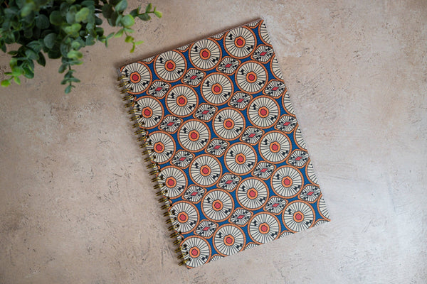 Pounded Yam Productions - African Print Soft Cover Spiral Notebook - Circles
