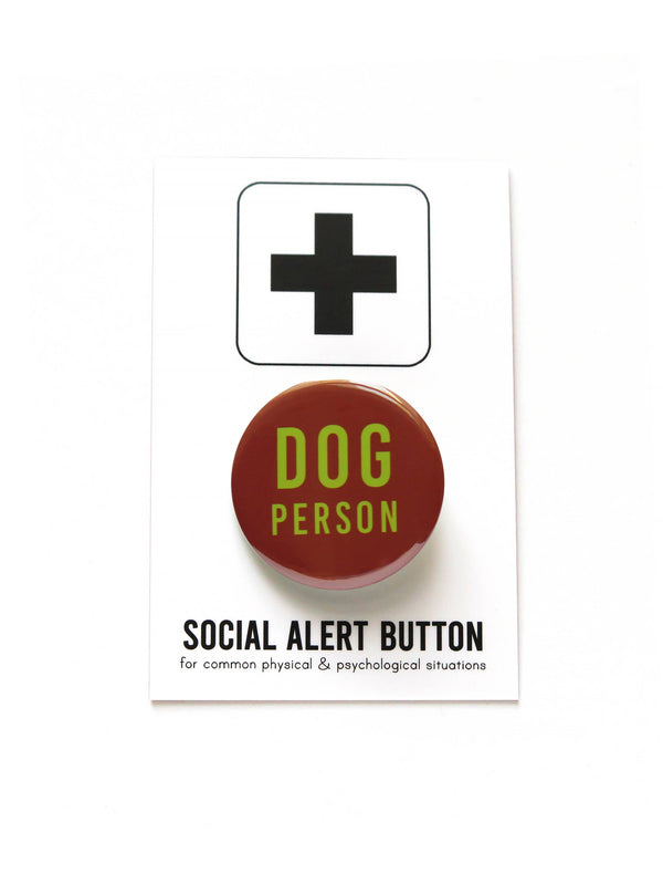 Word For Word Factory - DOG PERSON pinback button pet store gift