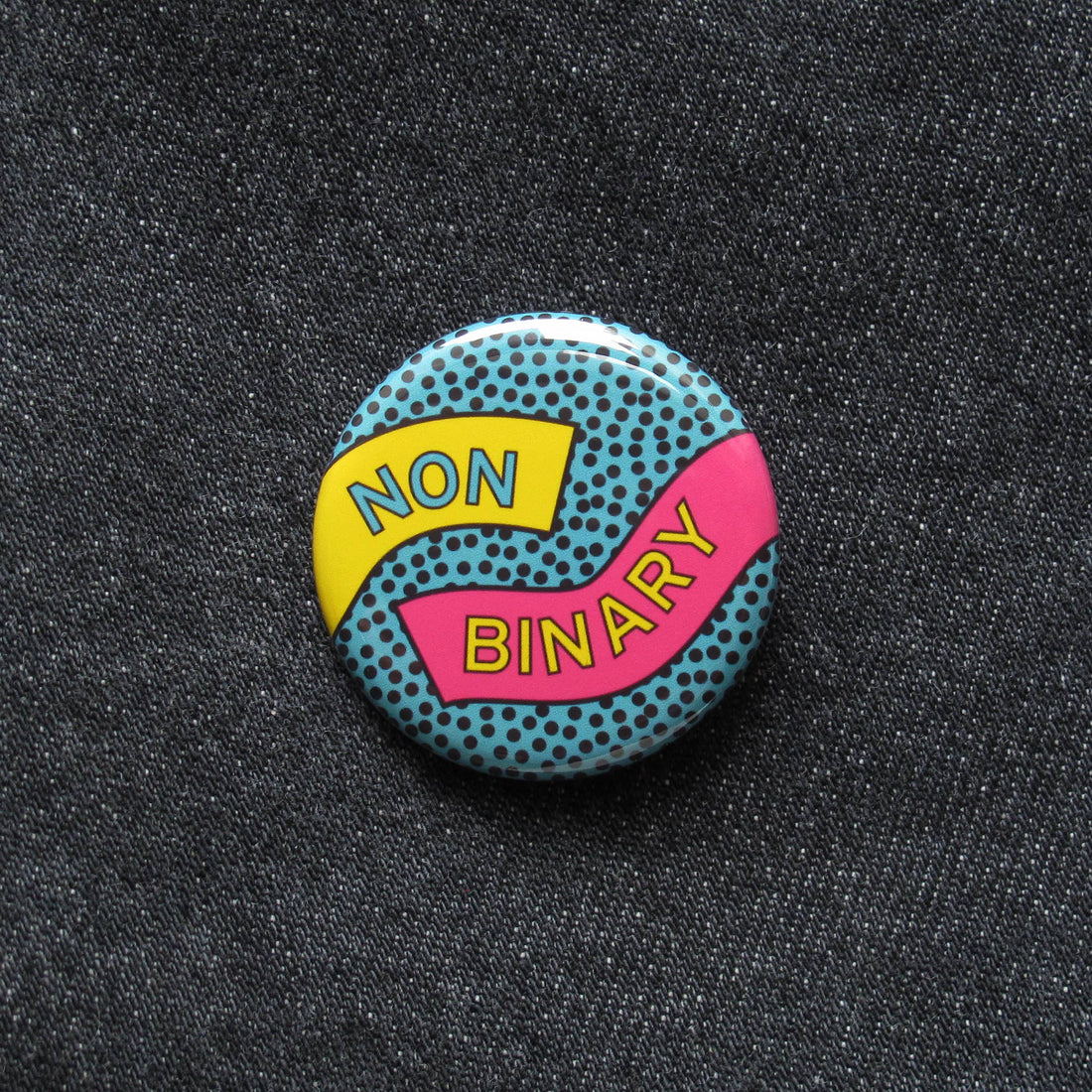 NON-BINARY queer LGBTQ+ pinback button