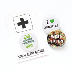 END CANNABIS PROHIBITION NOW social justice pinback button
