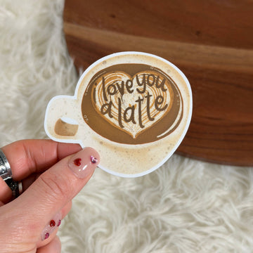 Big Moods - I Love You A Latte Coffee Mug Sticker
