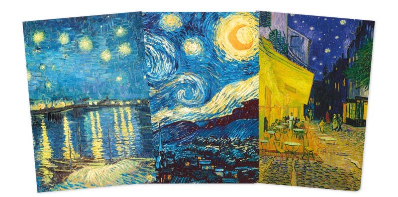 Texas Bookman - Vincent Van Gogh Set of 3 Midi Notebooks