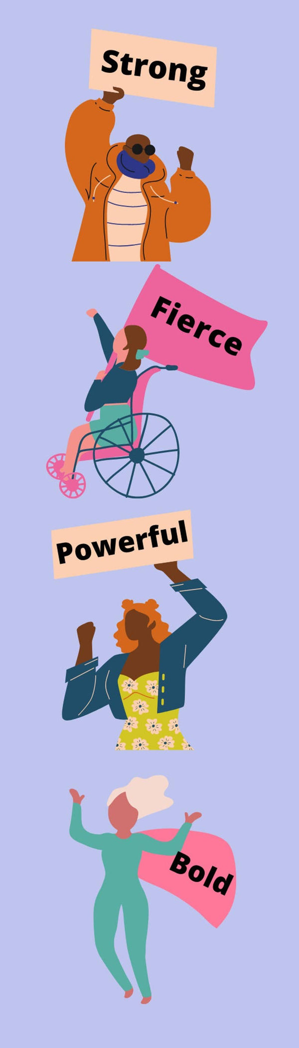 Zella & Co. - Empowered Women Bookmark, Intersectional Feminism Bookmark