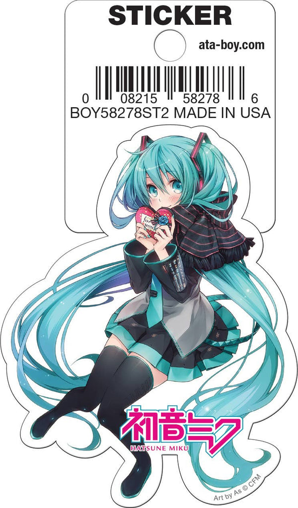 Ata-Boy - Hatsune Miku Holding Heart Die Cut Sticker