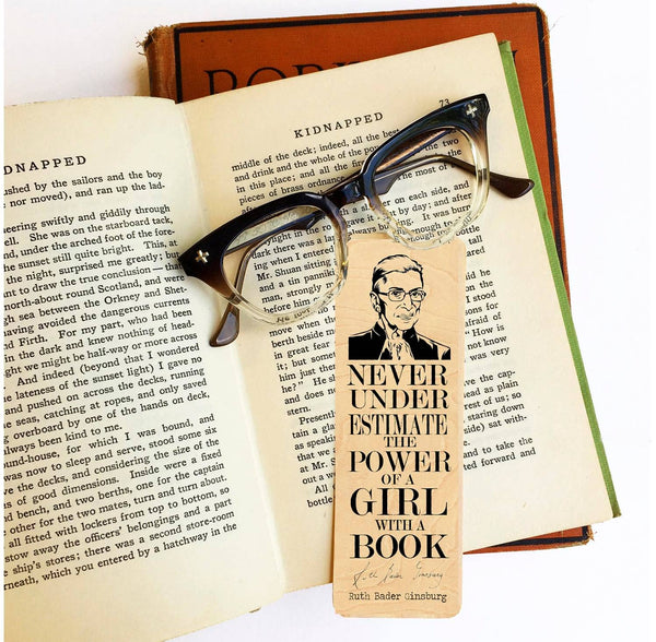 Ruth Bader Ginsberg "Power of a girl with a book" Bookmark
