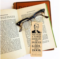Ruth Bader Ginsberg "Power of a girl with a book" Bookmark