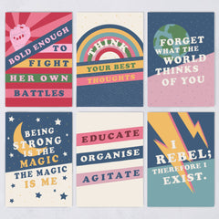 Empowering Quote Postcard Set