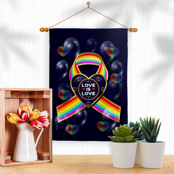 Flag Love Pride Lgbt Garden House 2-Sided Home Décor Yard
