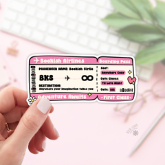 Book Lover Merch Shop - Bookish Boarding Pass Stickers / Bookish Stickers