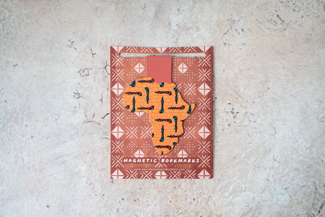 Pounded Yam Productions - Ankara African Print Magnetic Bookmarks - Walking Sticks