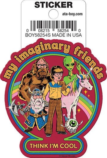 Ata-Boy - Steven Rhodes My Imaginary Friends Die Cut 3" Vinyl Sticker