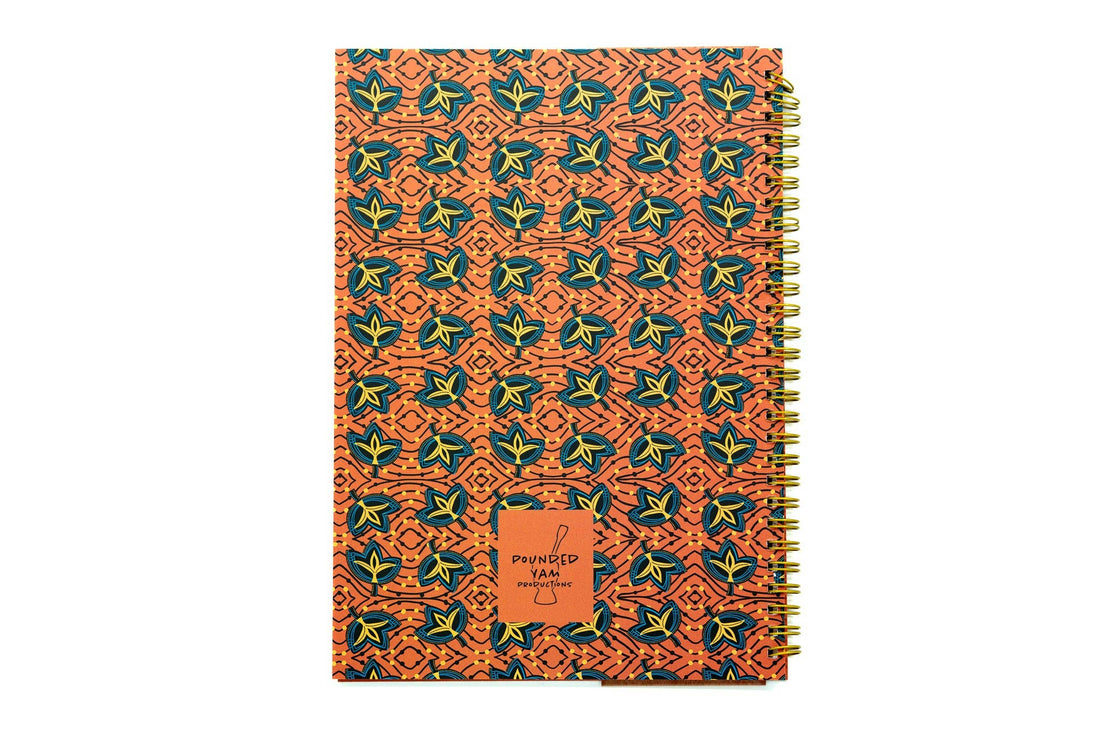 Pounded Yam Productions - African Print Soft Cover Spiral Notebook - Fans