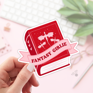 Book Lover Merch Shop - Fantasy Girlie Stickers / Bookish Stickers / Book Lover Gift