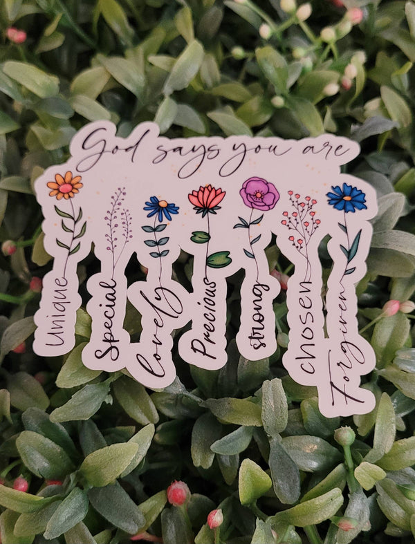 Self Care Tribe - God says you are Sticker