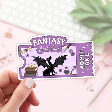 Book Lover Merch Shop - Fantasy Book Club Ticket Stickers / Bookish Stickers