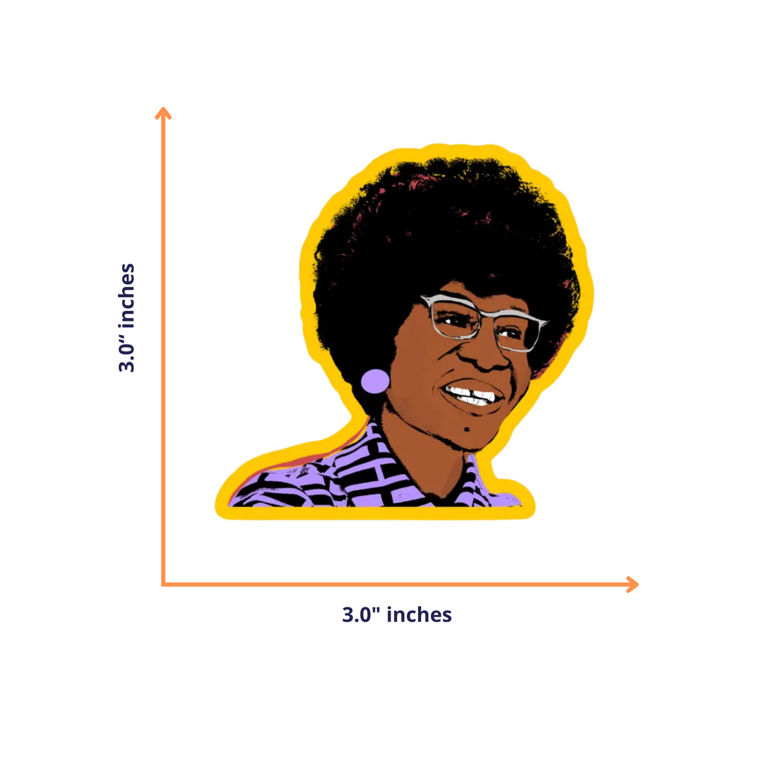 CheerNotes -  Shirley Chisholm Stickers | Civil Rights Icon | Activists