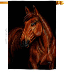 Flag Horse Barnyard Animal Garden House 2-Sided Home Décor