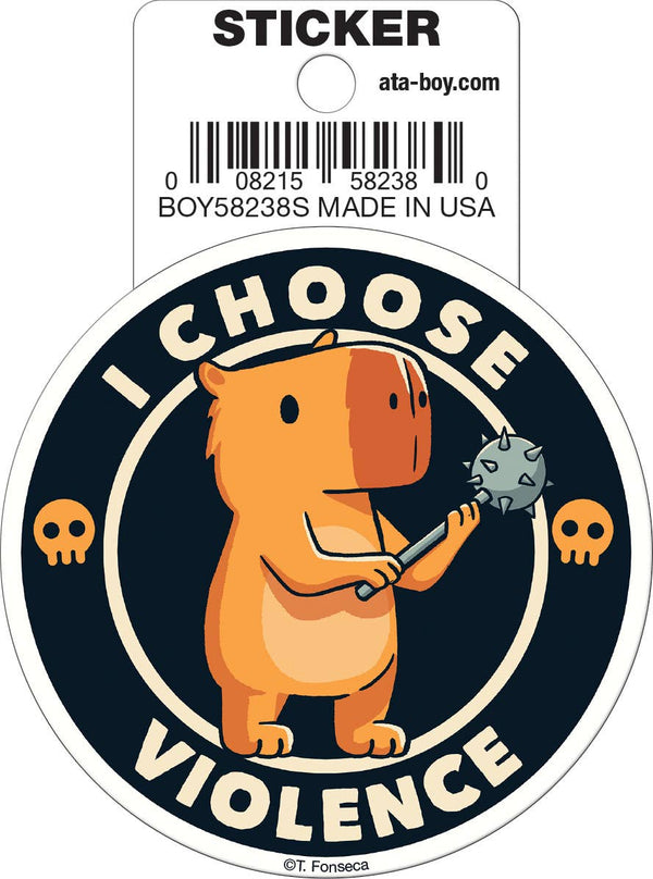 Ata-Boy - Tobe Fonseca I Choose Violence Capybara Vinyl Sticker