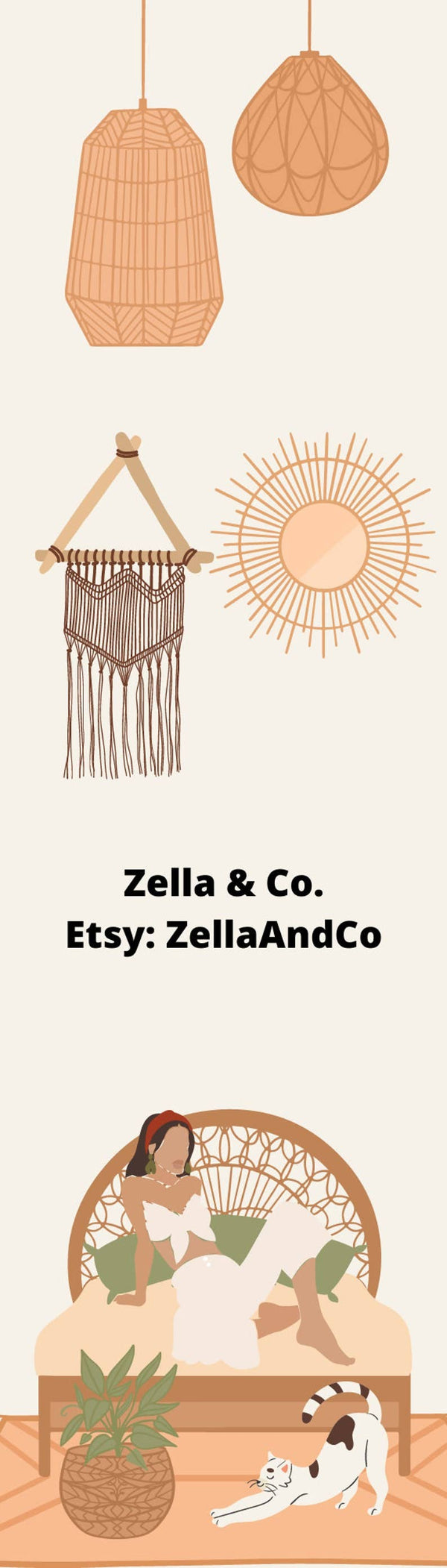 Zella & Co. - Laminated Relaxing Bookmark