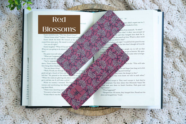 Pounded Yam Productions - Ankara African Print Bookmarks - Red Blossom