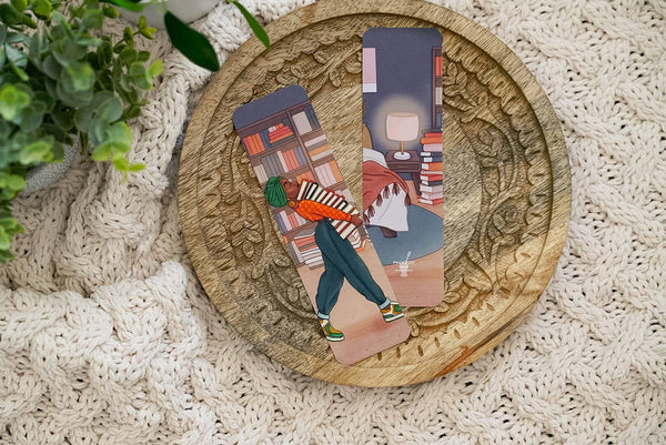 Pounded Yam Productions - Black Girl Bookstack Bookmark, Bookmark Black Women