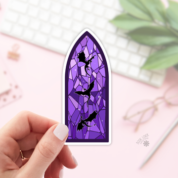 Book Lover Merch Shop - Stained Glass Dragons Stickers / Bookish Stickers / Book