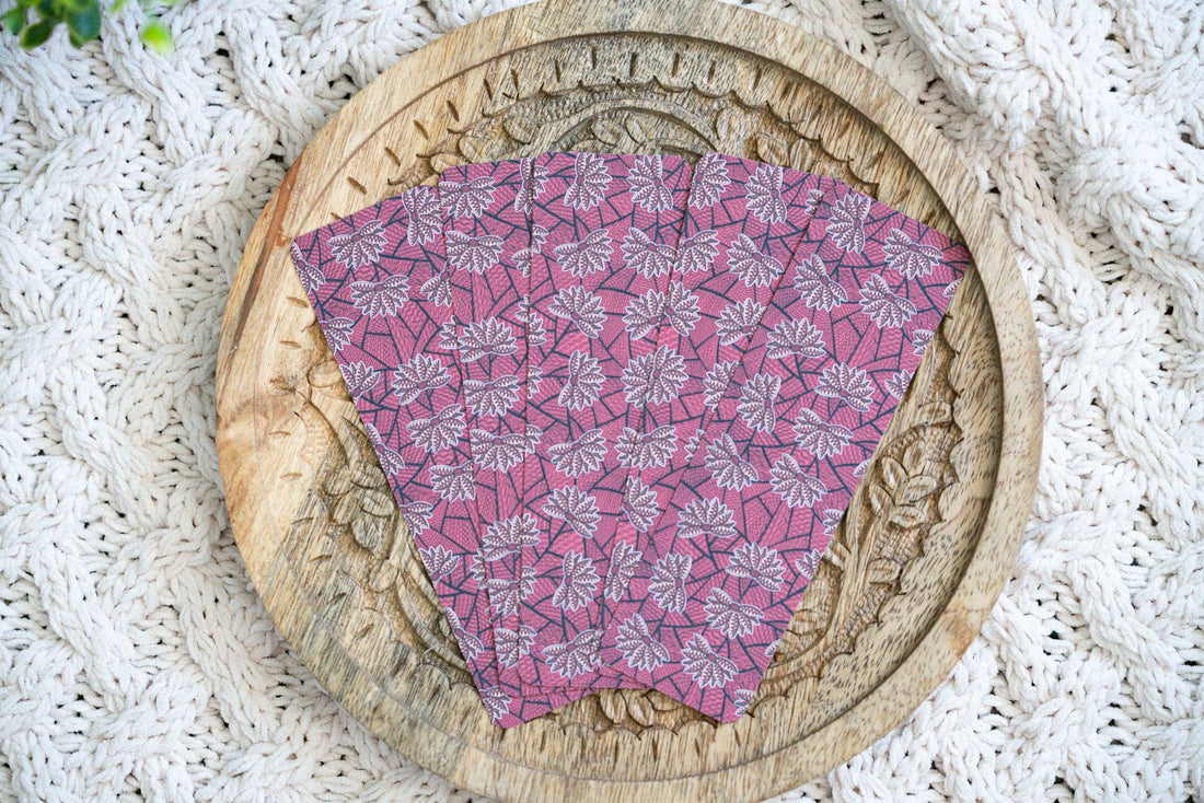 Pounded Yam Productions - Ankara African Print Bookmarks - Red Blossom