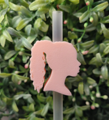 Self Care Tribe - Black Woman Silhouette Straw Topper