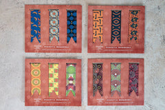 Pounded Yam Productions - African Print Magnetic Bookmark Set - (Wedding Flowers, Circles, X)