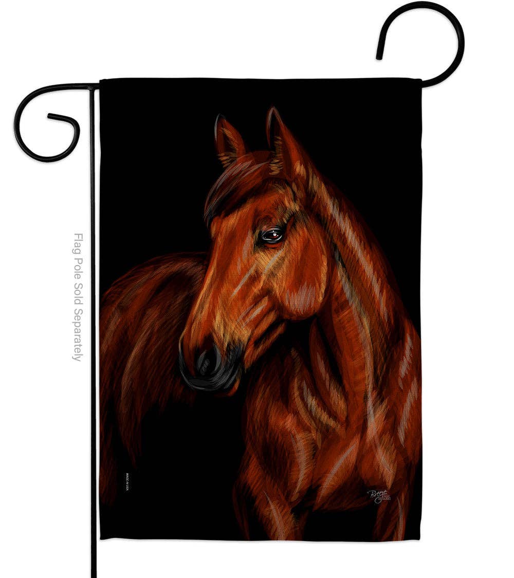 Flag Horse Barnyard Animal Garden House 2-Sided Home Décor