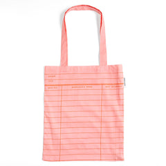 Pippi Post - Pink Library Card Lightweight Foldable Tote Bag