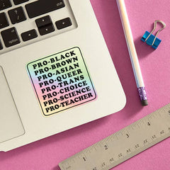 THE FOUND - Pro-Black... Die Cut Sticker (Holographic)