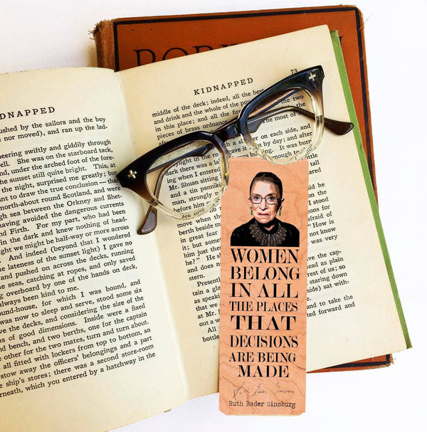 Fly Paper Products - Ruth Bader Ginsberg "Women Belong In All Places" Bookmark