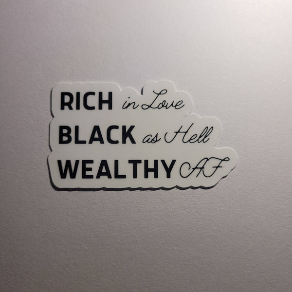 Self Care Tribe - Rich Black Wealthy Sticker