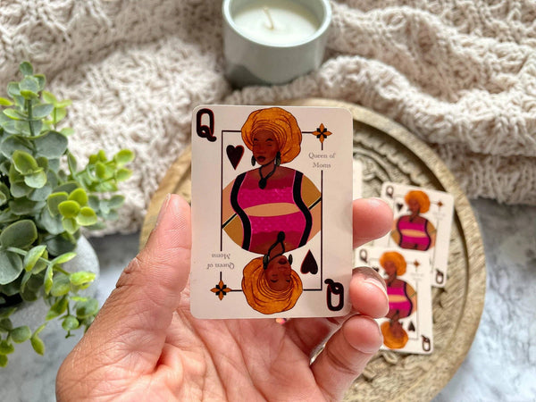 Pounded Yam Productions - Black Queen Playing Card Sticker