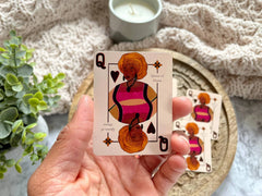 Pounded Yam Productions - Black Queen Playing Card Sticker