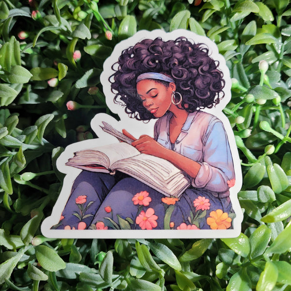 Self Care Tribe - Reading Girl Sticker